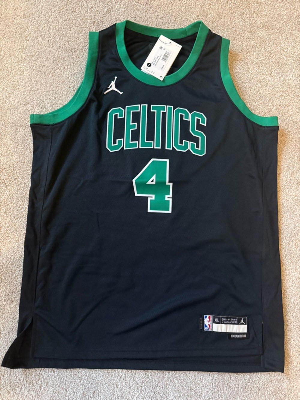 Jordan Kids Celtics #4 HOLIDAY Black & Green Basketball Jersey